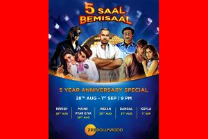 Zee Bollywood joyfully marks its 5th anniversary of delivering pure entertainment!