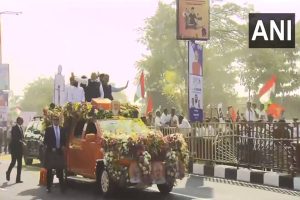 PM Narendra Modi holds roadshow in Maharashtra’s Nashik