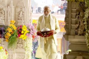 PM Modi reaches Shri Ram Janmabhoomi Temple; ‘Pran Pratishtha’ ceremony begins