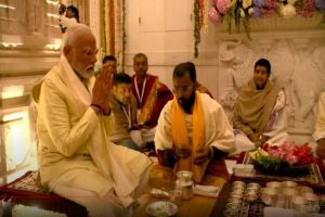 PM Modi participates in Pran Pratishtha ceremony at Ram Temple in Ayodhya