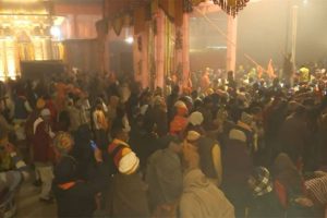 Heavy rush of devotees outside Ram Temple in Ayodhya to offer prayers