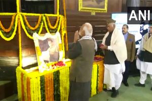 PM Modi pays floral tribute to Netaji Subhas Chandra Bose at Samvidhan Sadan