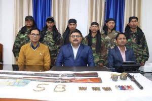 6 NLFT militants flee their Bangladeshi camps, surrender in Tripura with arms