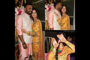 Divya Agarwal shines in traditional Punjabi attire at her mehendi ceremony