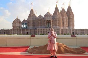 Glimpses of PM Modi’s visit to BAPS Hindu Temple in Abu Dhabi