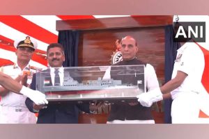 Defence Minister Rajnath Singh commissions INS Sandhayak in Visakhapatnam