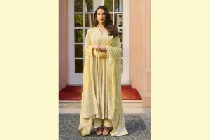 Nora Fatehi dazzles in a yellow ethnic suit; fans call her ‘beautiful’