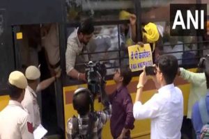 AAP protestors detained outside Patel Chowk metro station; BJP demands Delhi CM resignation