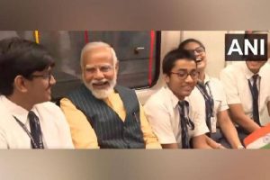 PM Modi travels with school students in India’s first underwater metro train in Kolkata