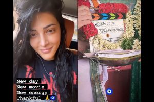 Shruti Haasan starts shooting for ‘Chennai Story’, shares pics from mahurat shot