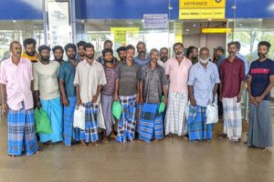 19 Indian fishermen repatriated from Sri Lanka, reach Chennai