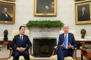 Joe Biden hosts Japan’s PM at White House, in strong message to China over policies in Indo-Pacific