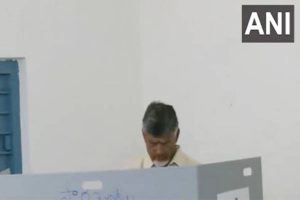 “People want to protect democracy,” says Chandrababu Naidu as he casts vote in Andhra Pradesh’s Guntur