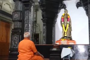 PM Narendra Modi meditates at Vivekananda Rock Memorial in Kanniyakumari