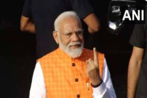 PM Modi casts his vote for third phase of Lok Sabha elections in Ahmedabad