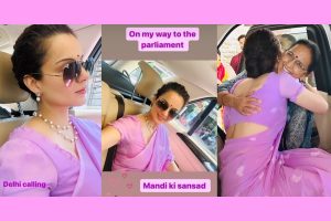 Mandi’s new MP Kangana Ranaut is on her way to Parliament