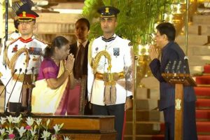 Piyush Goyal, first time Lok Sabha member, takes oath in Modi 3.0 cabinet