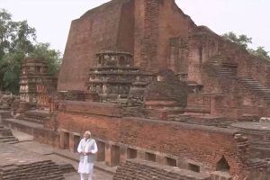 PM Modi visits ruins of Nalanda Mahavihara in Bihar