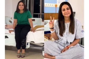 Hina Khan shares video from her first chemo session, says “I refuse to bow down”