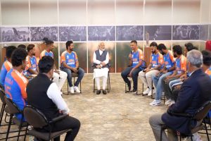 PM Modi meets victorious ICC T20 World Cup team at his residence