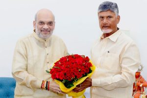 CM Chandrababu Naidu meets Amit Shah in Delhi, apprises him of Andhra’s financial crisis