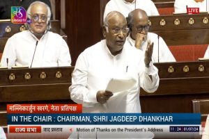 Kharge targets PM Modi in Rajya Sabha, raises paper leak, opposition arrests