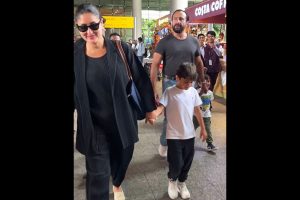 Kareena-Saif back in Mumbai after long vacation in Europe with sons Taimur, Jeh