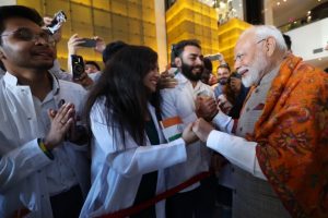 PM Modi arrives at Kyiv, gets warm welcome from community