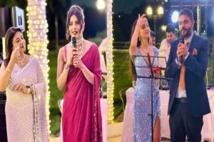 Priyanka Chopra leaves fans spellbound in stunning saree look at brother Siddharth’s wedding festivities