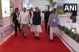 PM Modi visits exhibition at 4th Global Renewable Energy Investor’s Meet in Gandhinagar