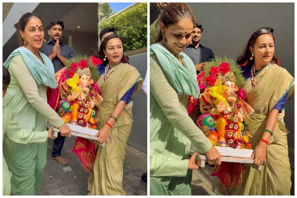 Genelia Deshmukh embraces Ganpati Visarjan with emotional message