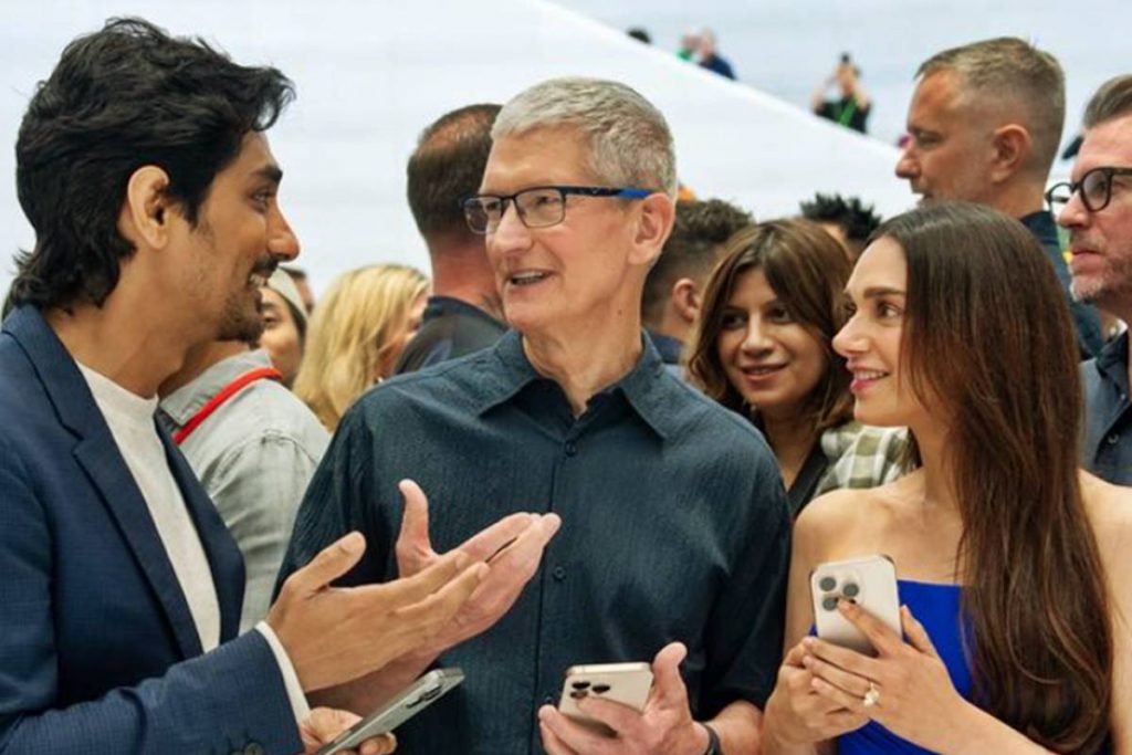 Siddharth, Aditi Rao Hydari, Tim Cook, Apple