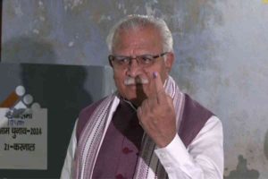 Voting begins for Haryana Assembly elections; Union Minister Manohar Lal Khattar cast his vote