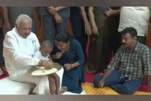 Kerala Raj Bhavan organises Vidyarambham ceremony on Vijayadashmi