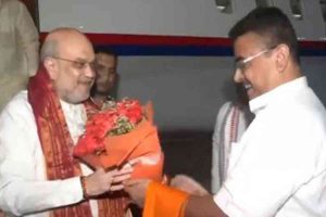 Amit Shah arrives in Kolkata, to inaugurate party’s membership drive in West Bengal