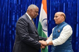 Defence Minister Rajnath Singh meets US Secretary of Defence