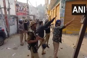 Survey team at Shahi Jama Masjid in UP’s Sambhal face stone pelting; police use tear gas to control situation