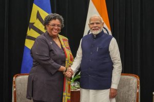 PM Modi holds meeting with Barbados PM Mottley, expresses gratitude on receiving ‘Honorary Order of Freedom of Barbados’