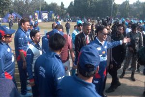 “With mantra of fitness” friendly match of Parliamentarians played at Delhi’s Major Dhyan Chand Stadium