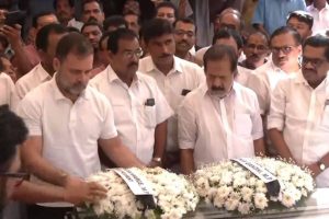 Kerala: Rahul Gandhi pays last respects to PP Madhavan, longtime personal aide of Sonia Gandhi