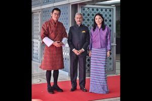 Bhutan’s King and Queen arrive in New Delhi for two-day visit