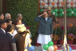 JP Nadda Unfurls National Flag at BJP Headquarters on 76th Republic Day