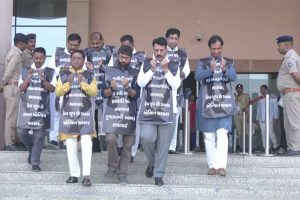 Gujarat Congress MLAs Protest Against Deportation of Indian Immigrants from the US