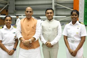 Goa CM Pramod Sawant hails women Navy officers on completion of ‘Navika Sagar Parikrama II’