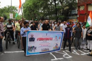 Delhi Minister Ashish Sood Joins ‘Fit India Sunday on Cycle’ Campaign to Promote Fitness and Honour Armed Forces