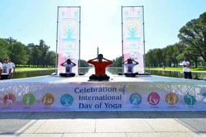 Indian Embassy Hosts Yoga Event at Lincoln Memorial, Celebrating India’s Heritage and Global Wellness