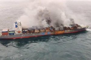 ICG, Navy Achieve Major Breakthrough in Firefighting Operation of MV Wan Hai 503, Tow Burning Vessel Away from Indian Coast