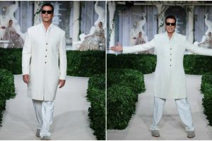 ICW 2025: Akshay Kumar makes stylish return to the runway after years, exudes his desi swag in Falguni Shane Peacock’s majestic white sherwani