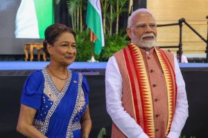 PM Modi Gifts Ram Mandir Replica and Mahakumbh Holy Water to Trinidad & Tobago PM Kamla Persad-Bissessar
