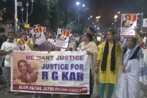 WBJDF Stages Protest Rally Seeking Justice for RG Kar Medical College Rape-Murder Victim